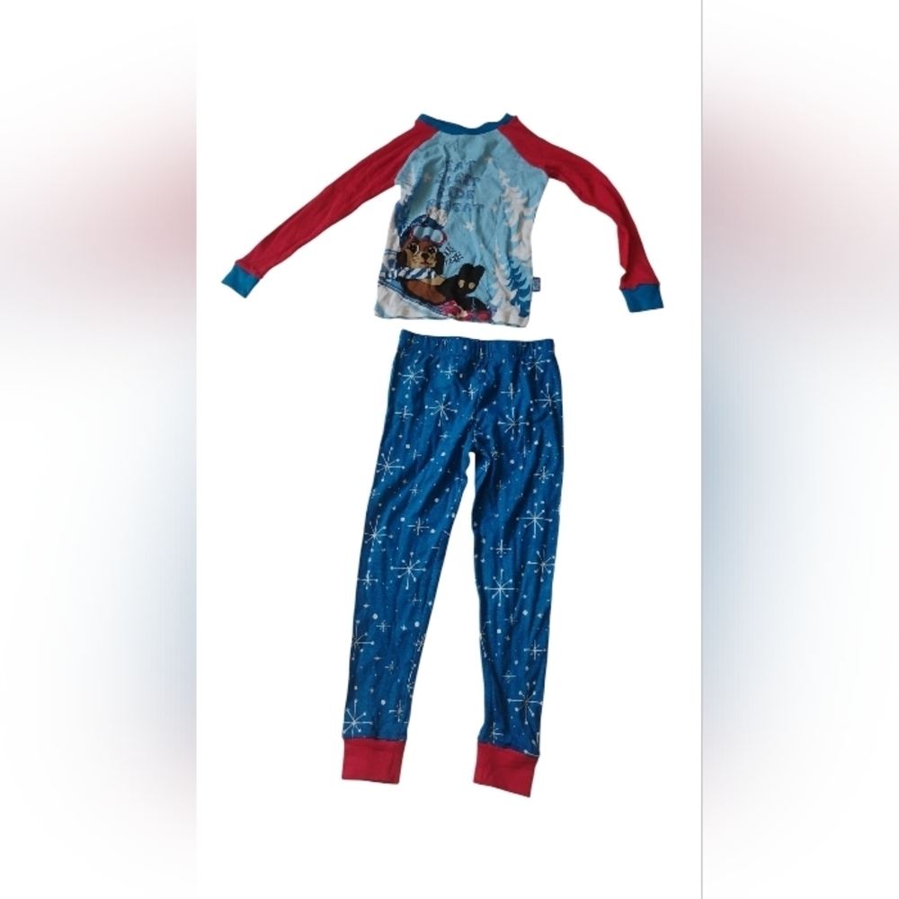 Fish Flops Holiday Long Sleeve 2 Piece Kids Pajamas SZ 5 NWT